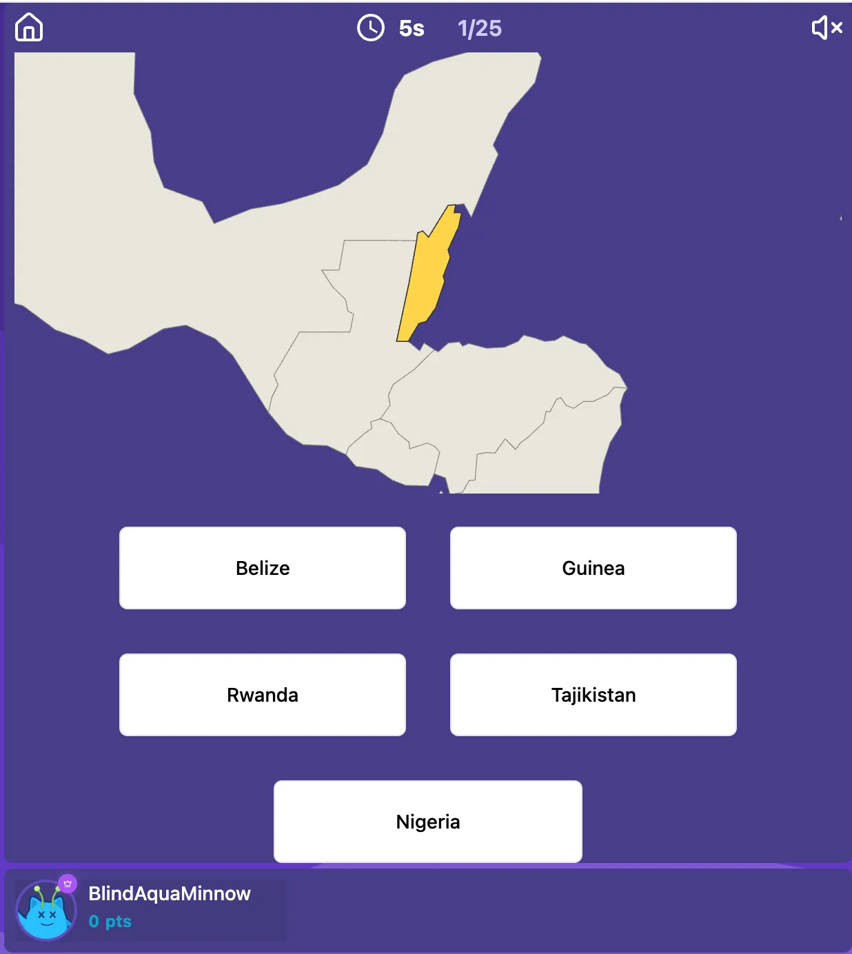 Country shape quiz preview