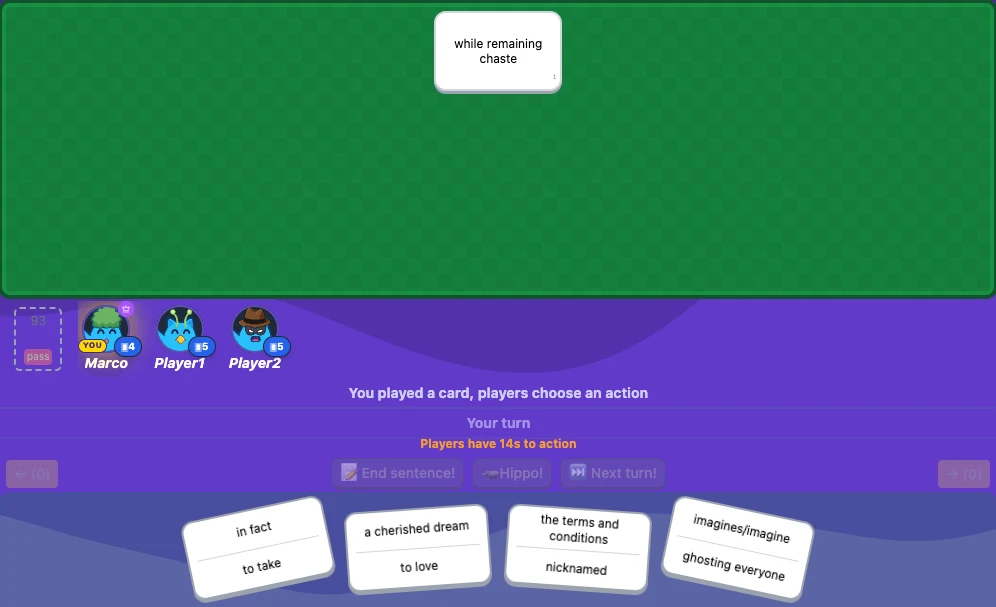 Hippo story table preview
